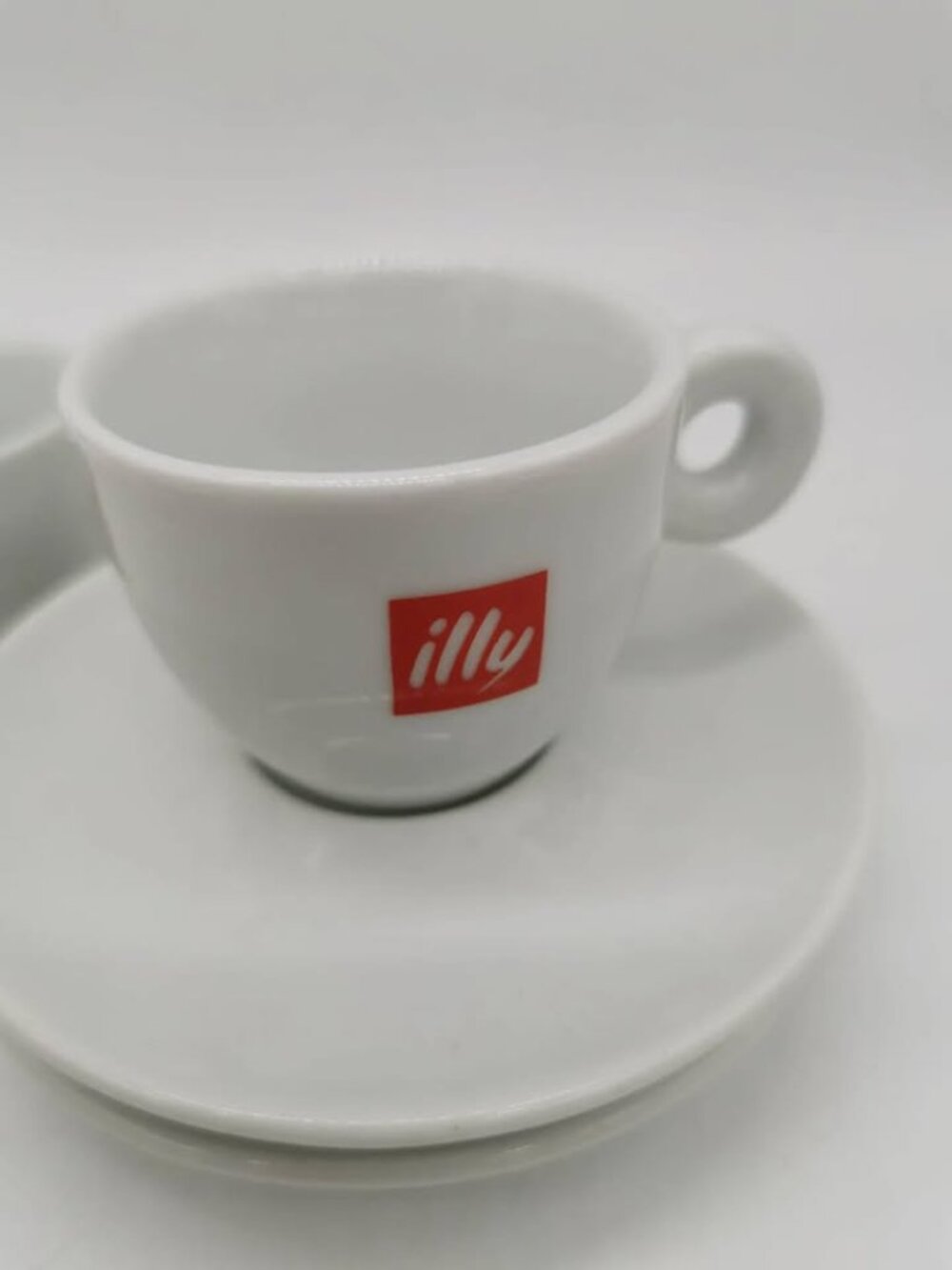 Vintage illy white porcelain espresso/cappucino cups set of 2 - Picture 3 of 6
